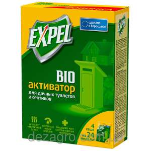 EXPEL (Экспел)  - биоактиватор для дачных туалетов и септиков саше (40 гр) фото, цена